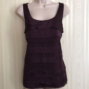 LOFT royal purple tiered cami NEVER WORN